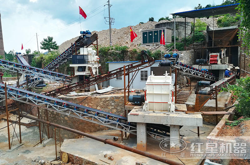 山東威海機(jī)制砂生產(chǎn)線現(xiàn)場